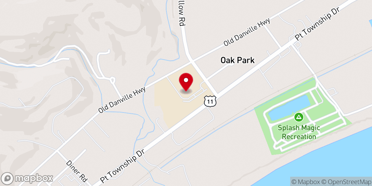 Map showing location of Sunbury Bible Church