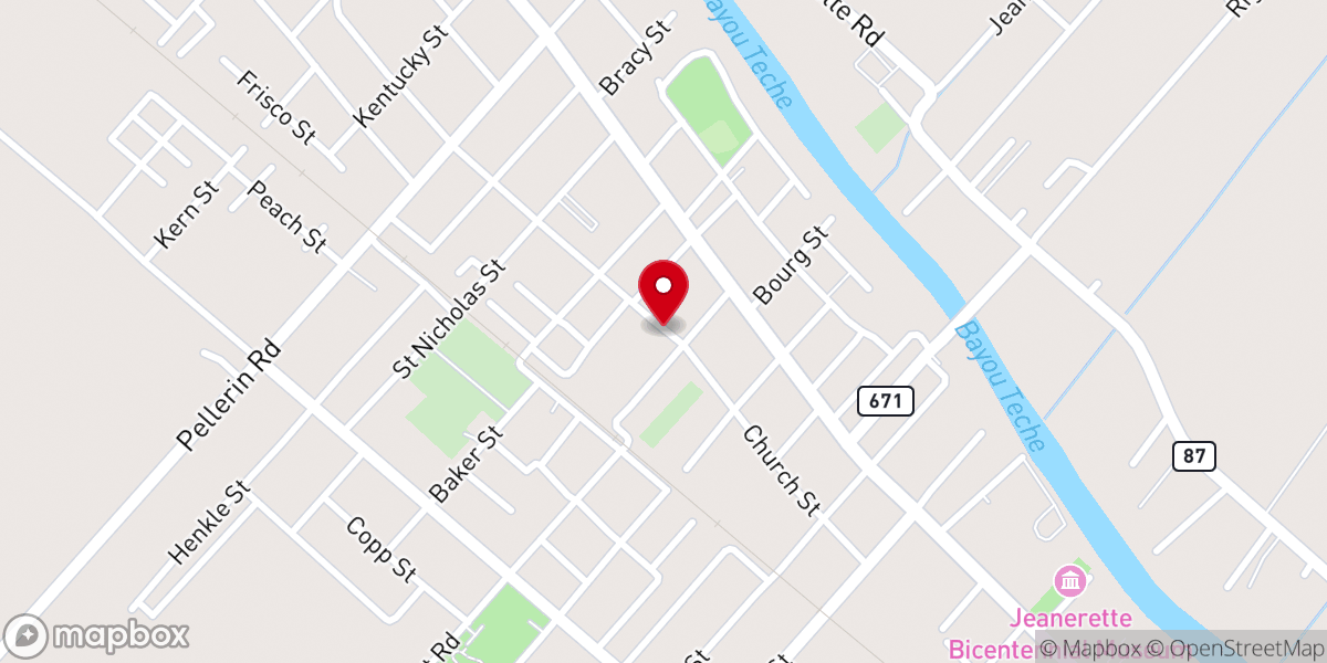 Map showing location of Calvary Presbyterian Church