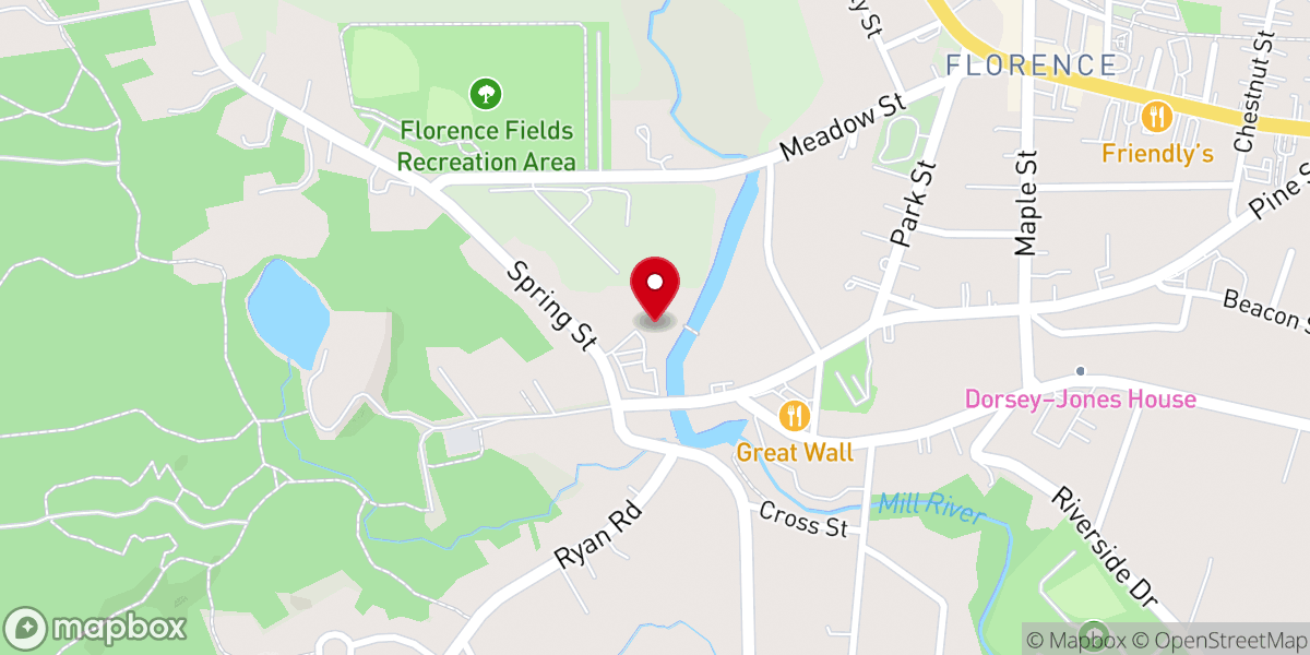 Map showing location of Northampton Elks Lodge #997