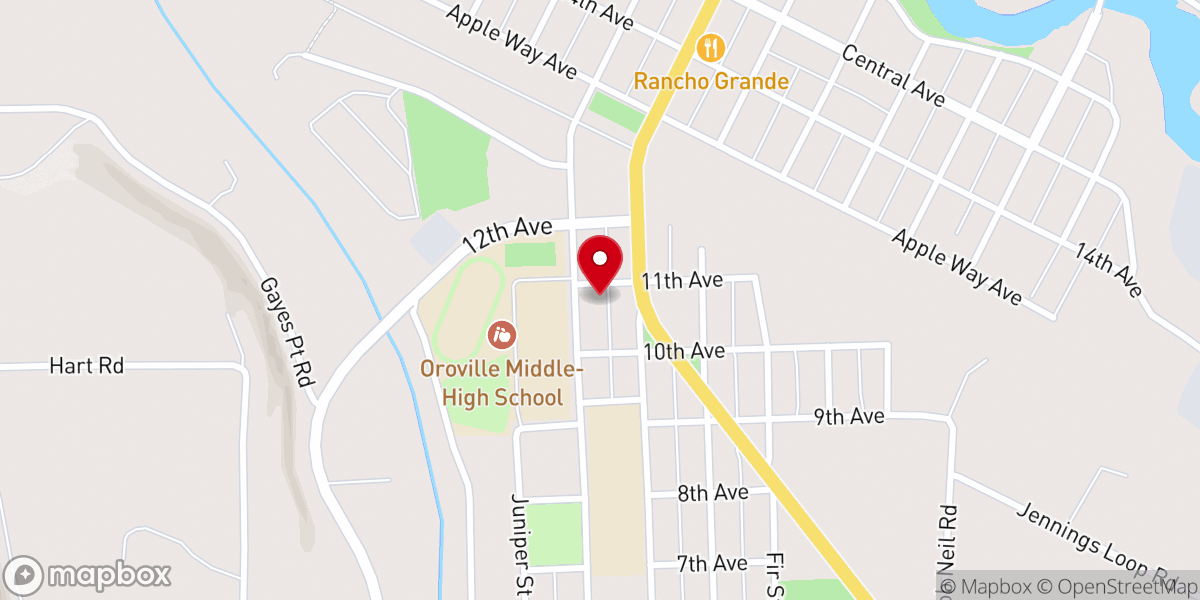 Map showing location of Faith Lutheran Church
