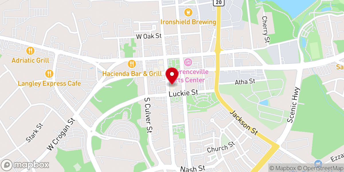 Map showing location of Tabernacle-Christ Church International
