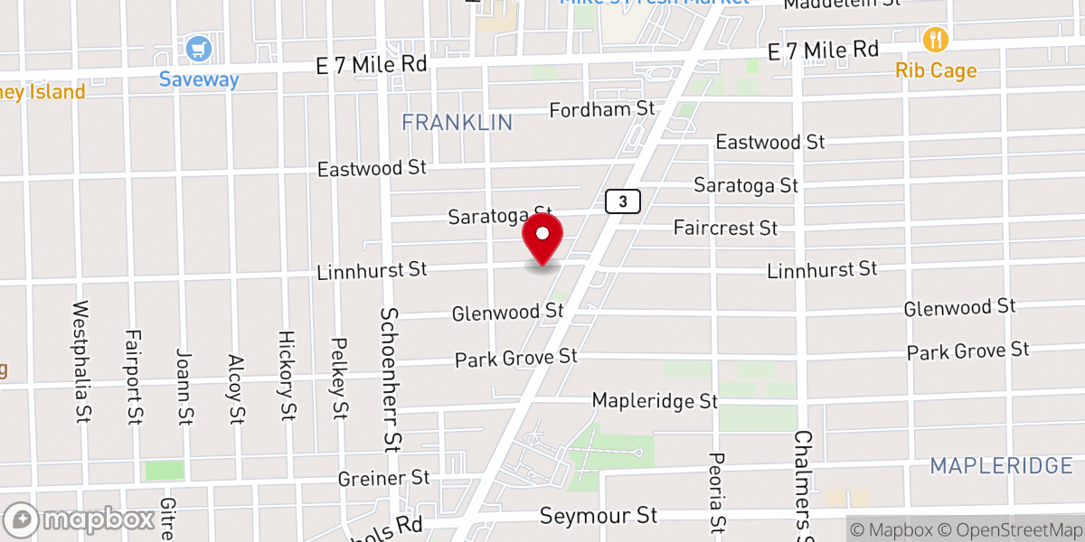 Map showing location of Gods Established Foundation Church of God in Christ