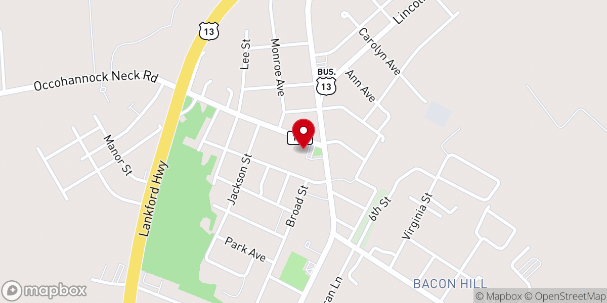 Map showing location of Exmore Baptist Church