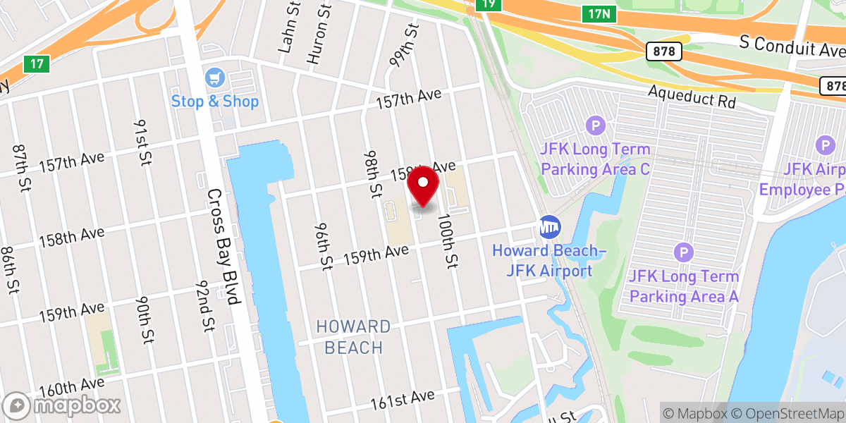 Map showing location of Howard Beach Assembly Of God