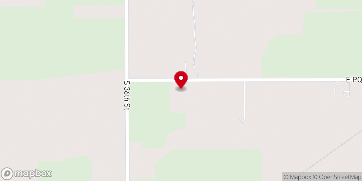 Map showing location of Prairie Baptist Church & School