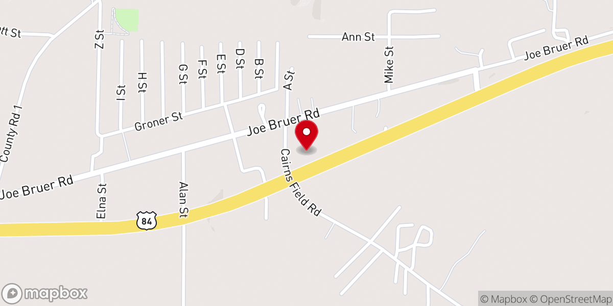 Map showing location of Straight Paths Independent Baptist Church