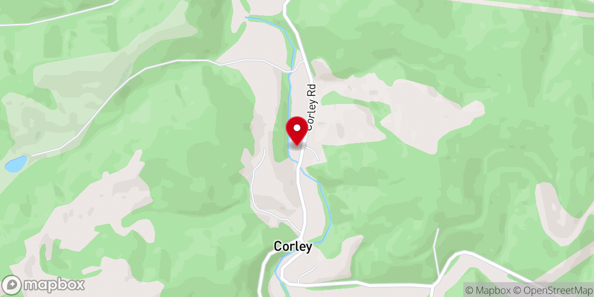 Map showing location of Corley United Methodist Church