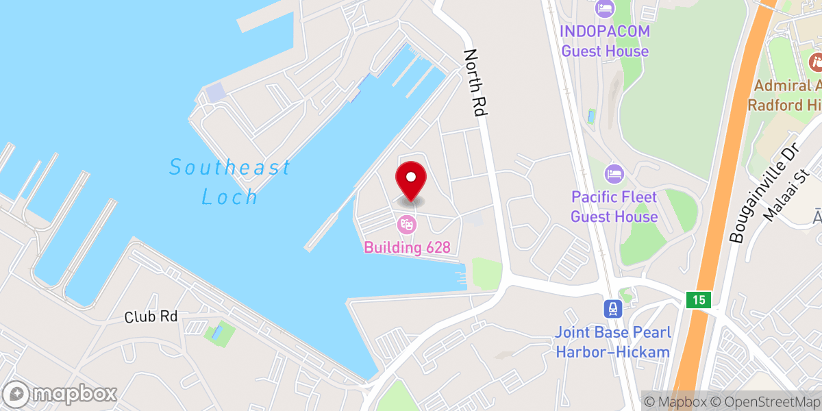 Map showing location of Submarine Memorial Chapel