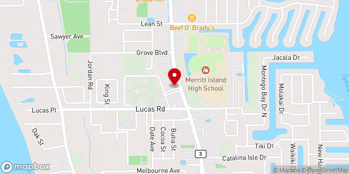 Map showing location of The ARK Church of Brevard County
