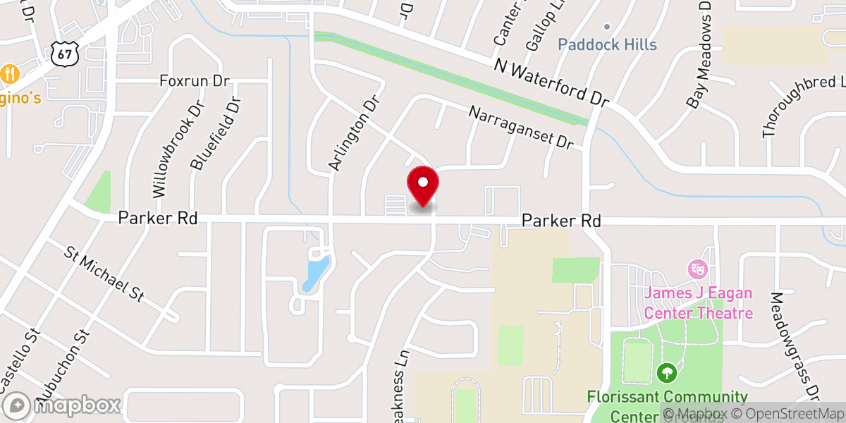 Map showing location of Green Pasture Christian Church
