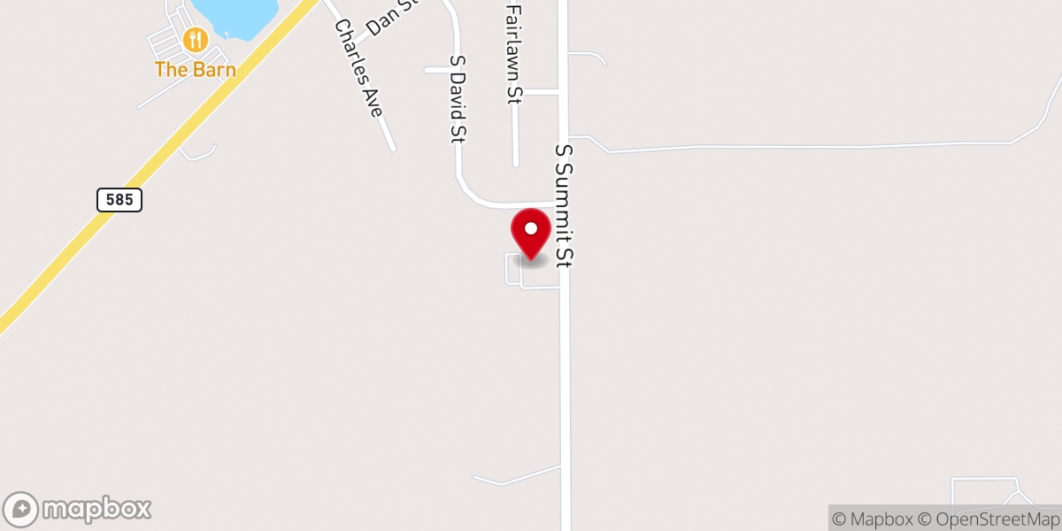 Map showing location of St. Paul Lutheran Church