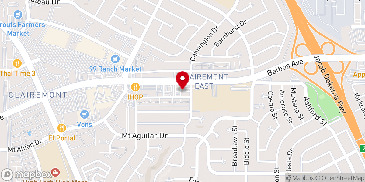 Map showing location of San Diego Citycounty Set Free Baptist Ministry