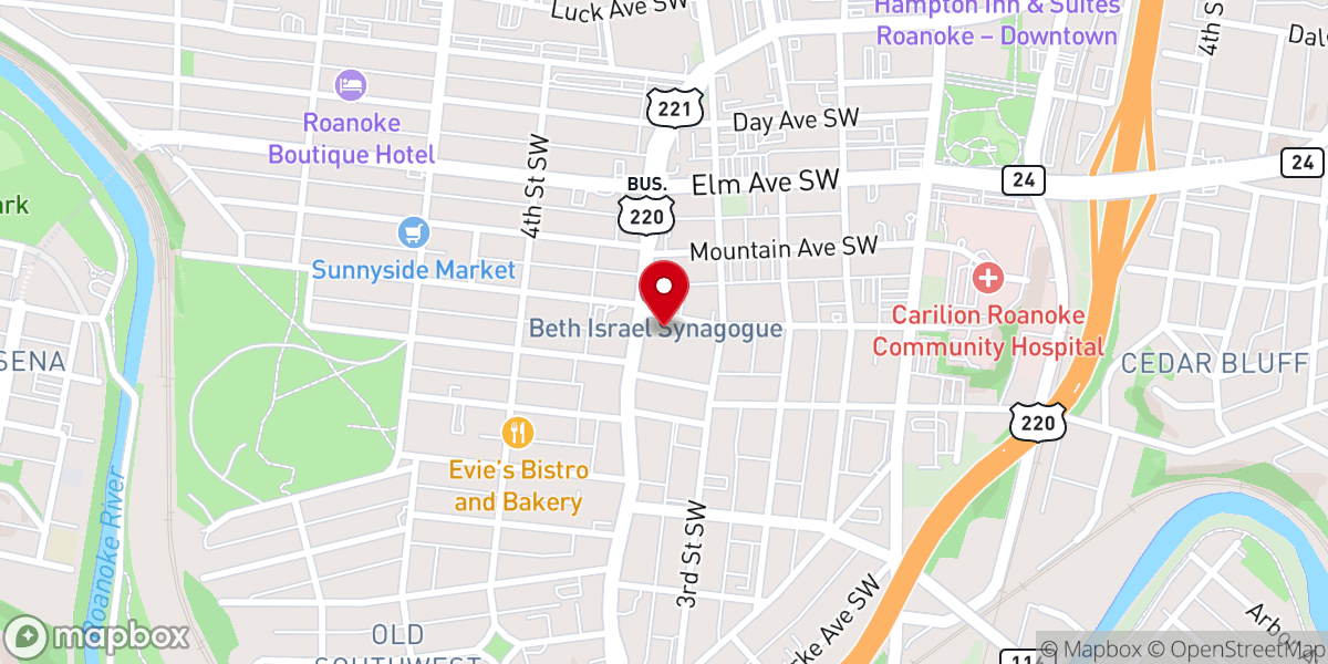 Map showing location of Saint Mark's Lutheran Church - Food Distribution Center