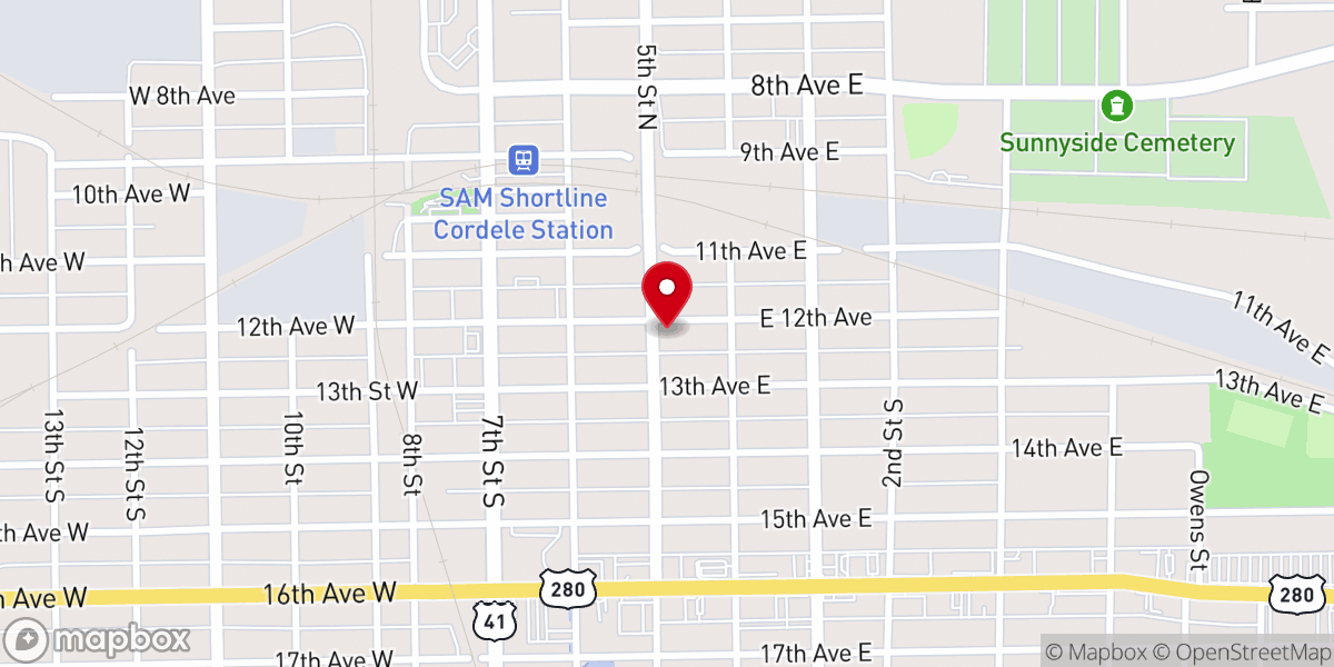 Map showing location of Wesleyan Methodist Church