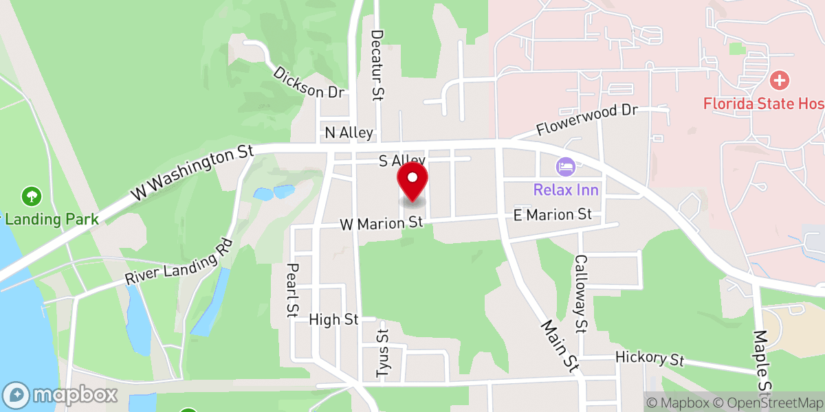 Map showing location of Chattahoochee Church of Christ
