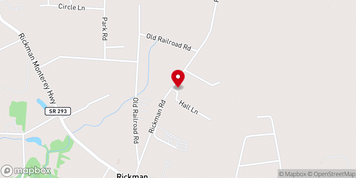 Map showing location of Bible Baptist Church