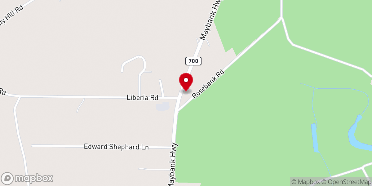 Map showing location of Salem Presbyterian Church