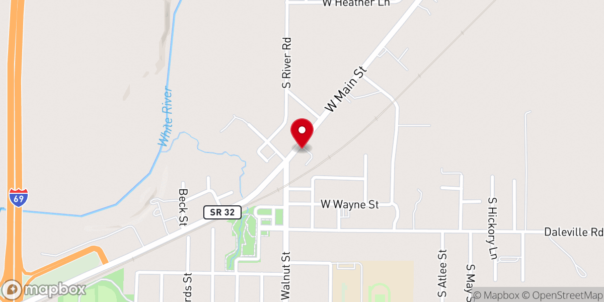 Map showing location of Daleville Community Church of the Nazarene