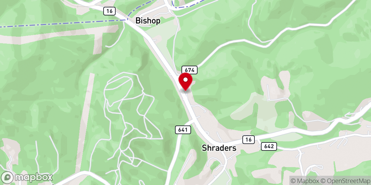 Map showing location of VIRGINIA HILLBILLY