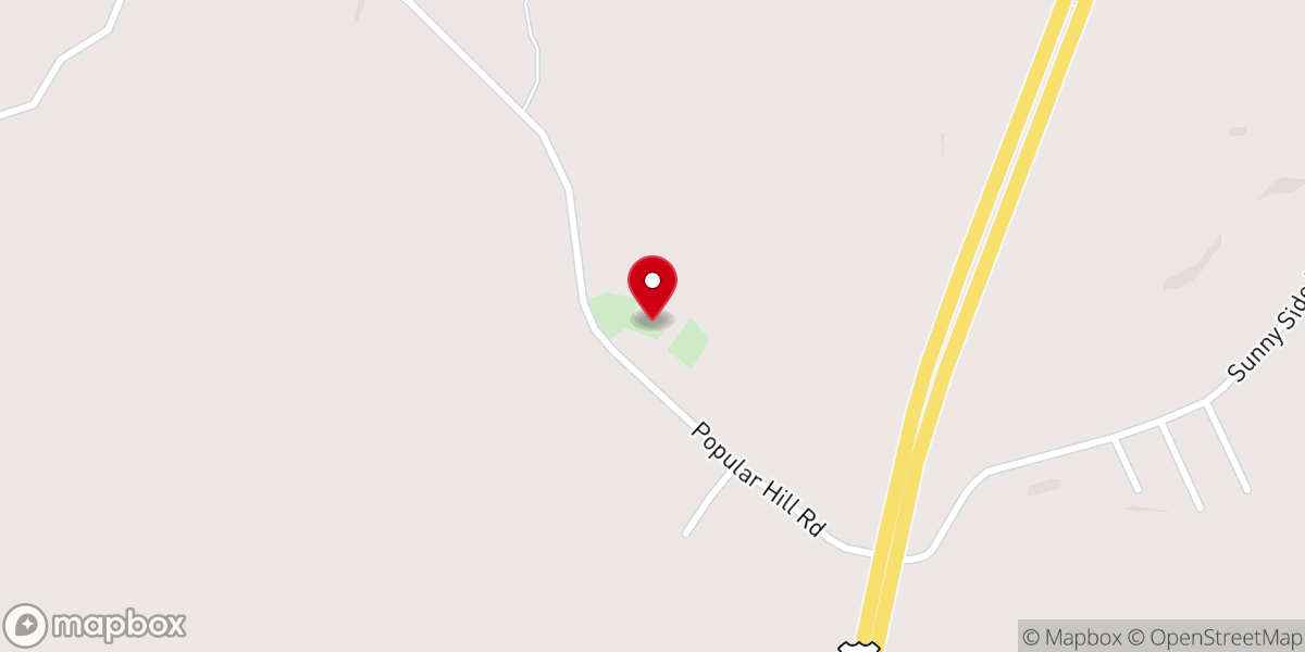 Map showing location of Locust Grove Church