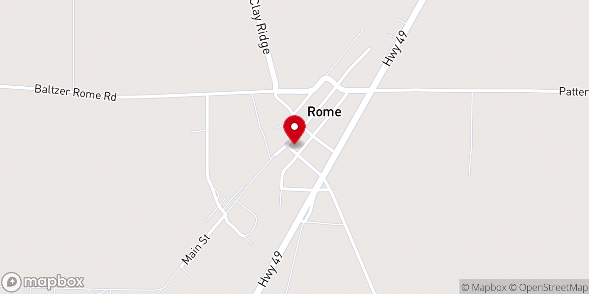 Map showing location of Silver Star M B Church of Rome
