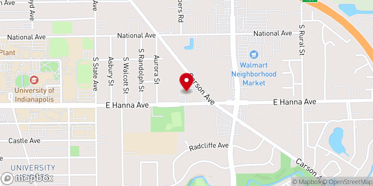 Map showing location of Landmark Baptist Church