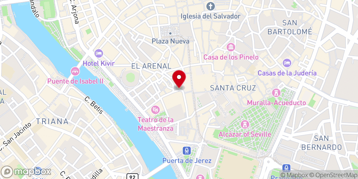Map showing location of Capilla de la Pura y Limpia