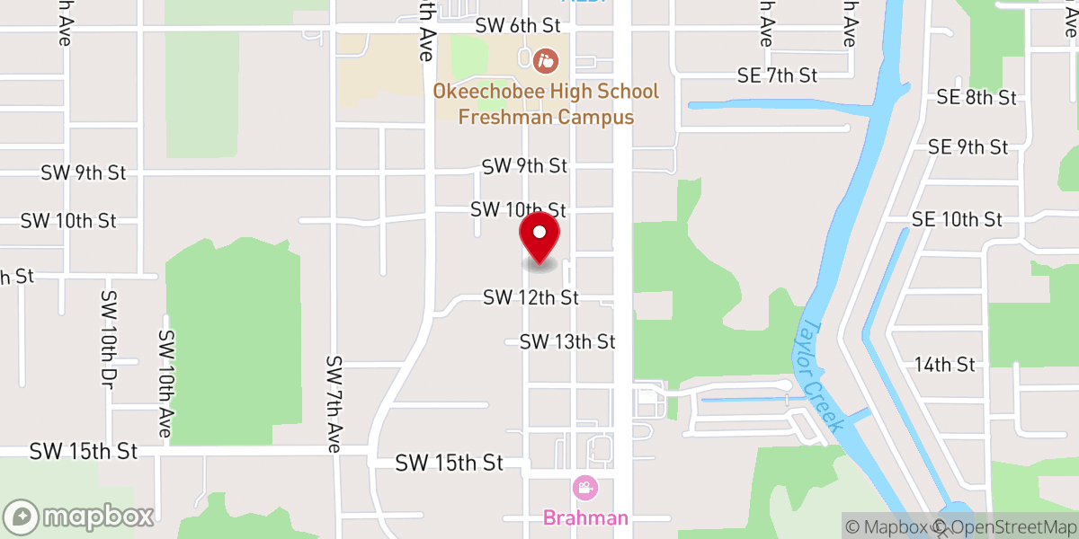 Map showing location of Freedom Baptist Church