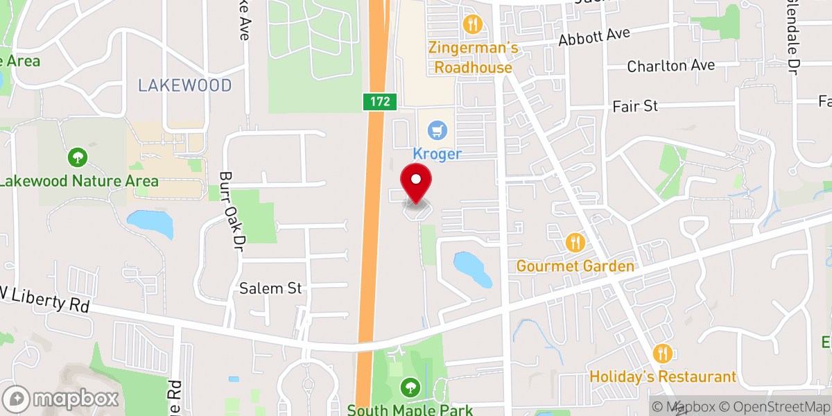 Map showing location of Radiant Church - Ann Arbor