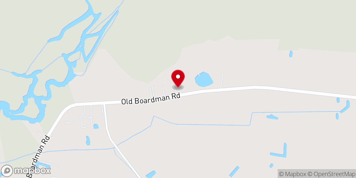 Map showing location of Boardman Church
