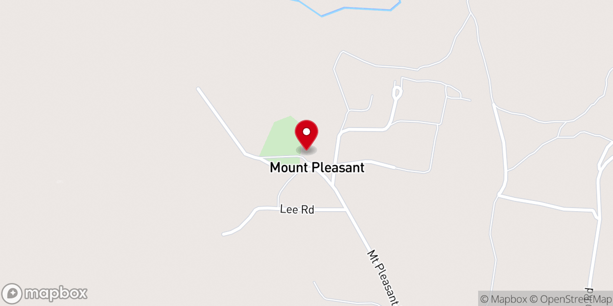Map showing location of Historic Mt. Pleasant Missionary Baptist Church