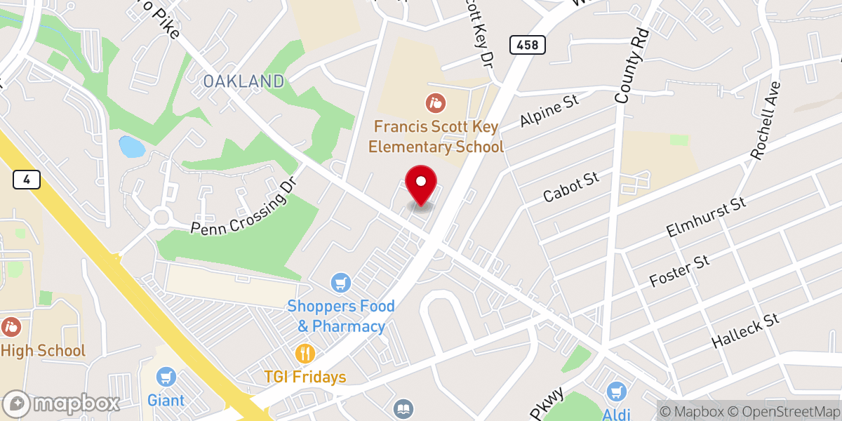 Map showing location of Bradburn Memorial Bible Church