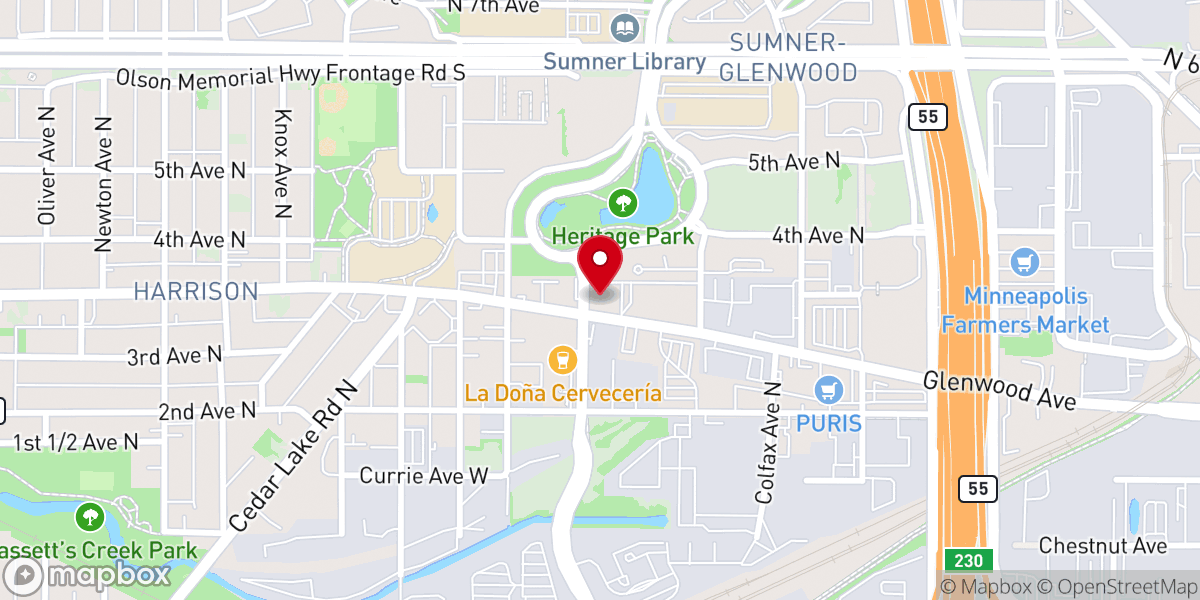 Map showing location of Glendale Seventh-day Adventist Church