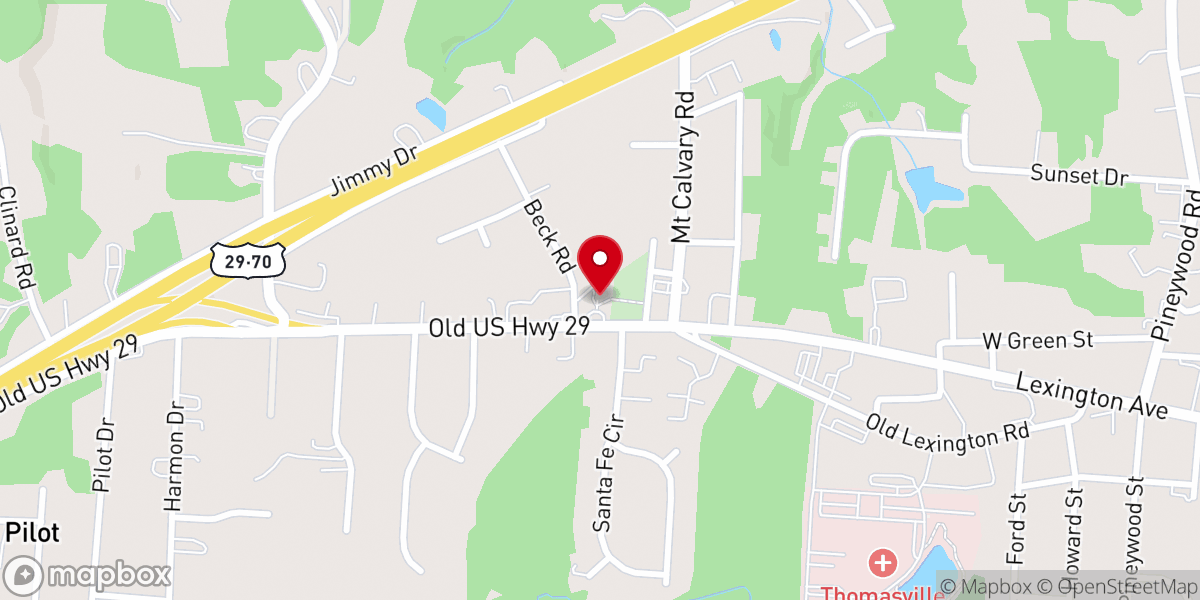 Map showing location of Calvary United Church-Christ