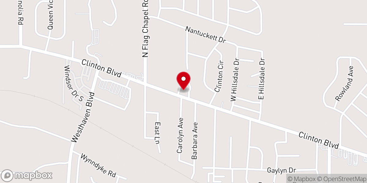 Map showing location of Clinton Boulevard Church of Christ
