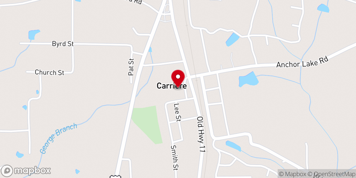 Map showing location of Carriere