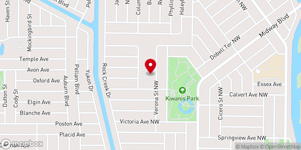 Map showing location of Church of the Nazarene