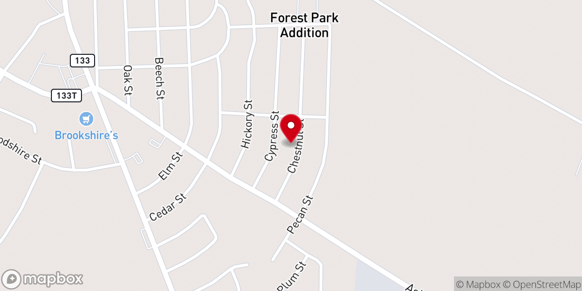 Map showing location of Beech Street Baptist Church Parsonage