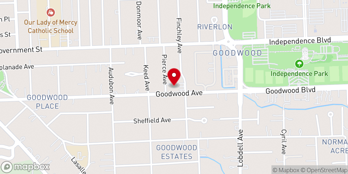 Map showing location of Trinity Fellowship Baptist Church