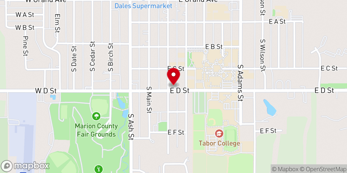 Map showing location of Mennonite Brethren Foundation