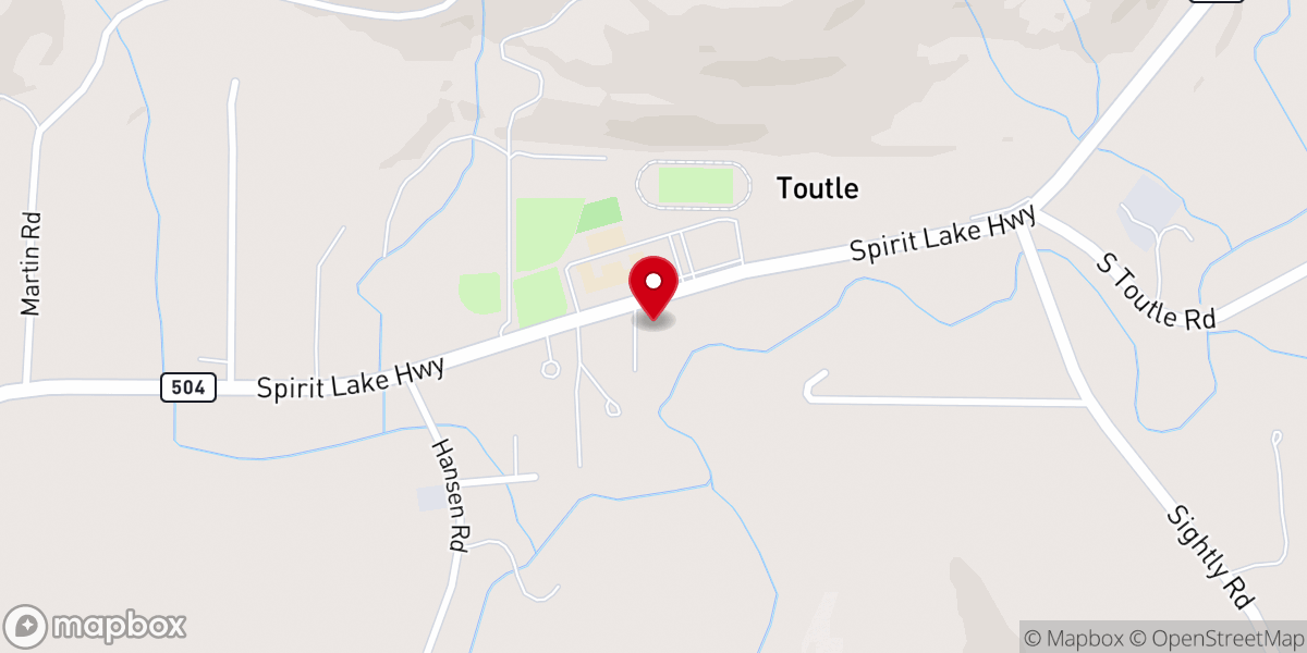 Map showing location of Toutle Christian Fellowship