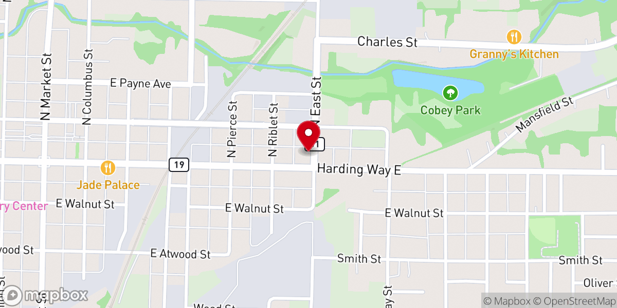 Map showing location of Church of Christ
