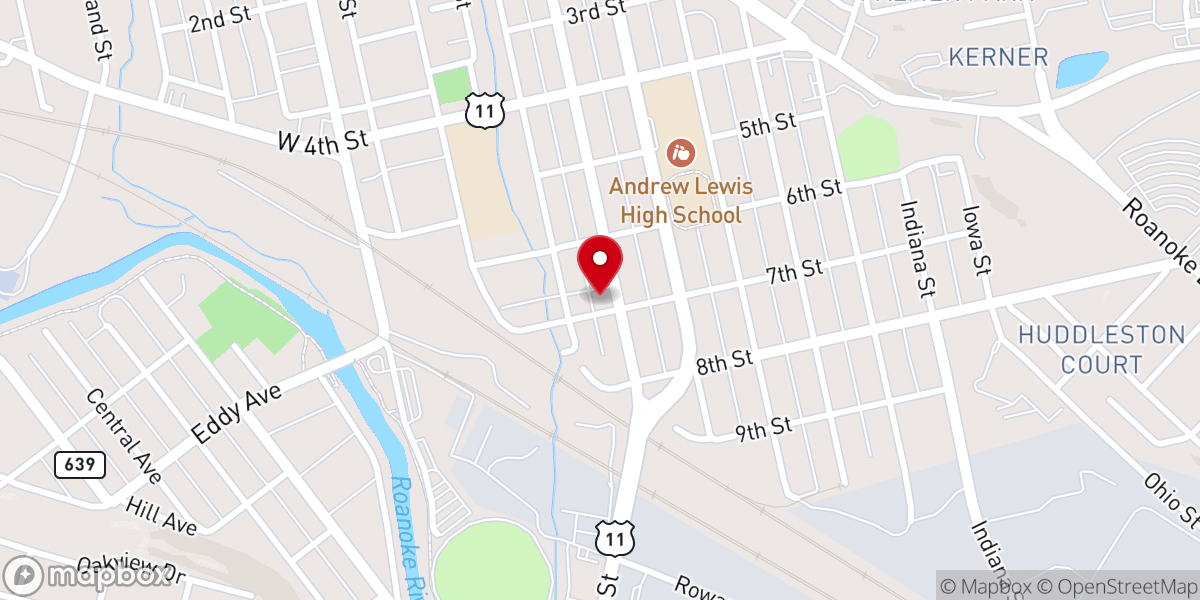 Map showing location of Salem Area Ecumenical Ministries