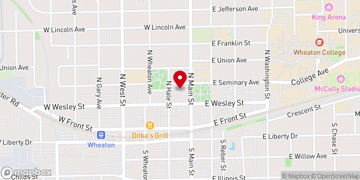 Map showing location of Gary United Methodist Church