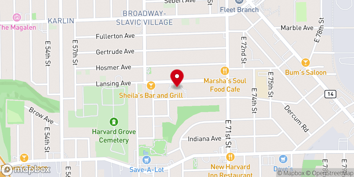Map showing location of Church of the Immaculate Heart of Mary