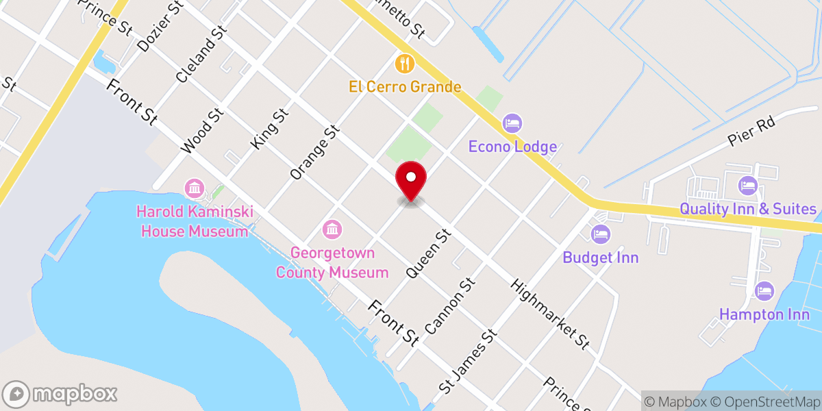 Map showing location of Temple Beth Elohim