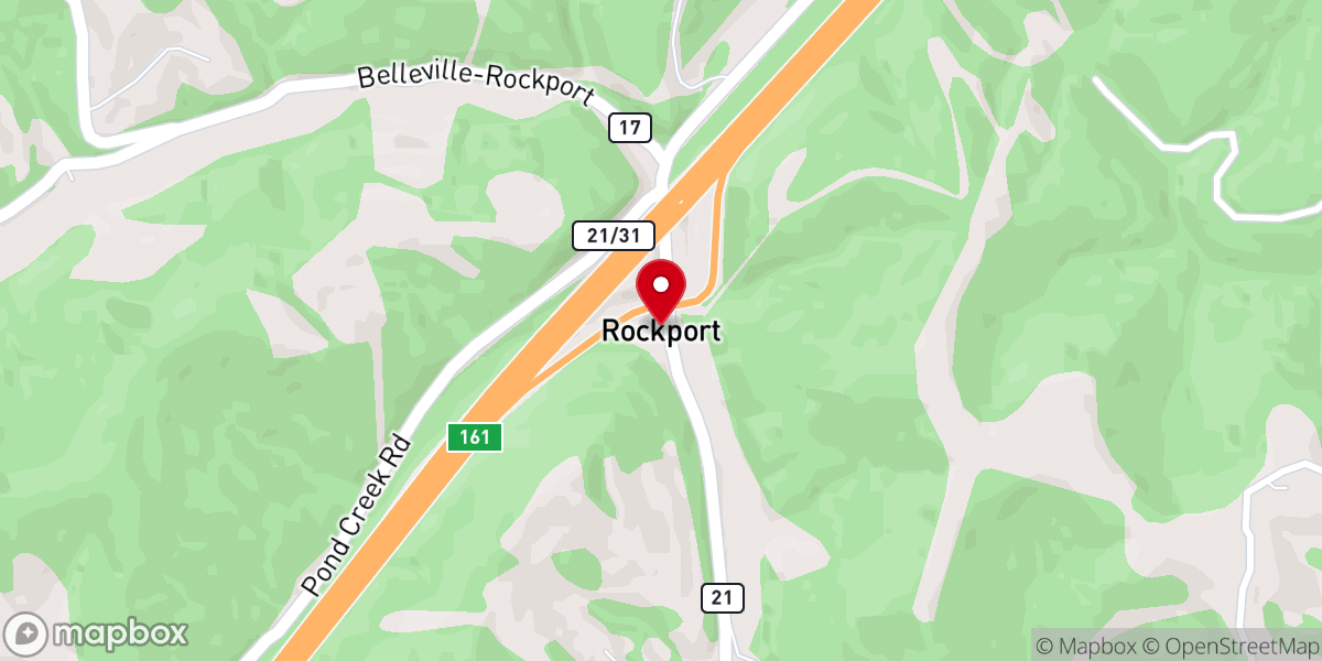 Map showing location of Rockport