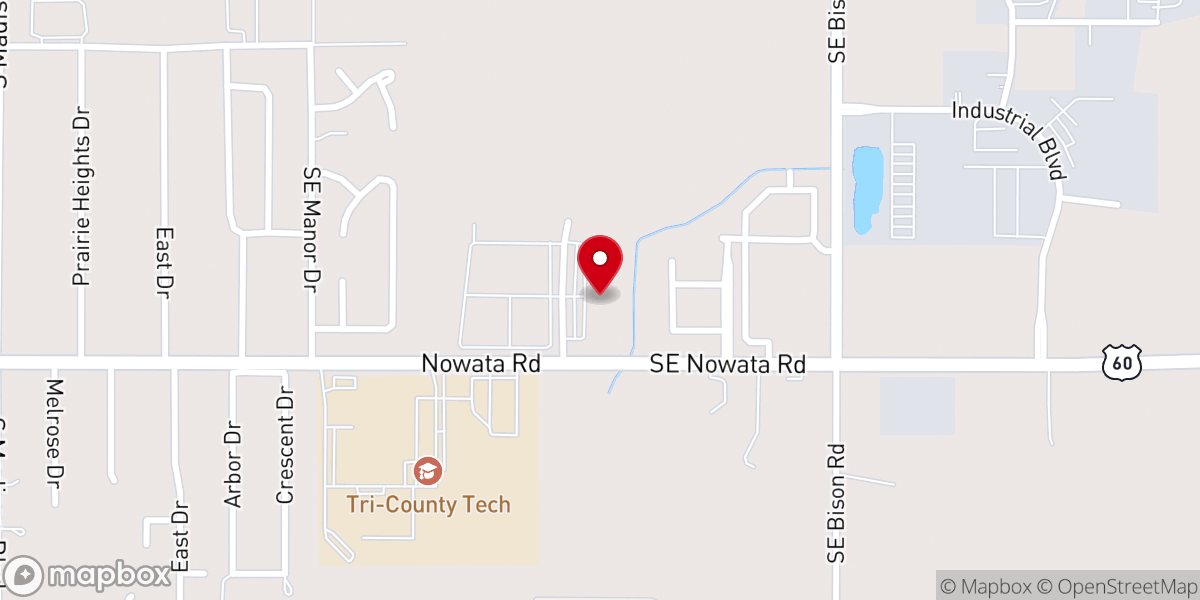Map showing location of Grace Community Church
