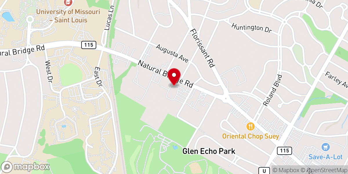 Map showing location of St. Ann Catholic Church