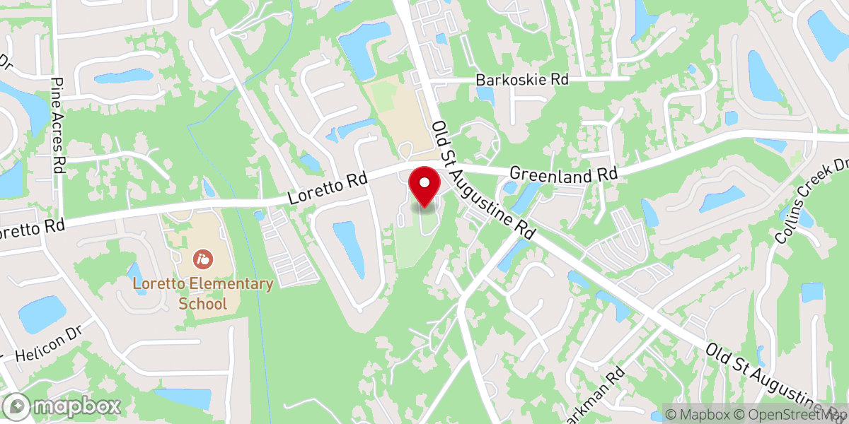 Map showing location of St. Joseph's Historic Church